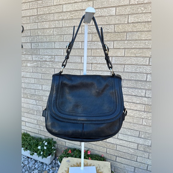 BURBERRY Black Leather Saddle Bag - AUTHENTIC - Picture 4 of 13